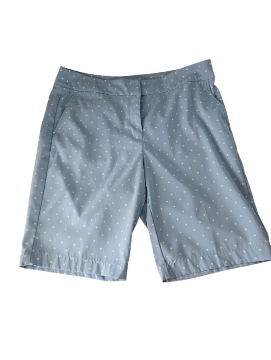 Izod Golf Pants - Izod Golf Light Blue & White Ladies Bermuda Golf Shorts Lightweight Size 12